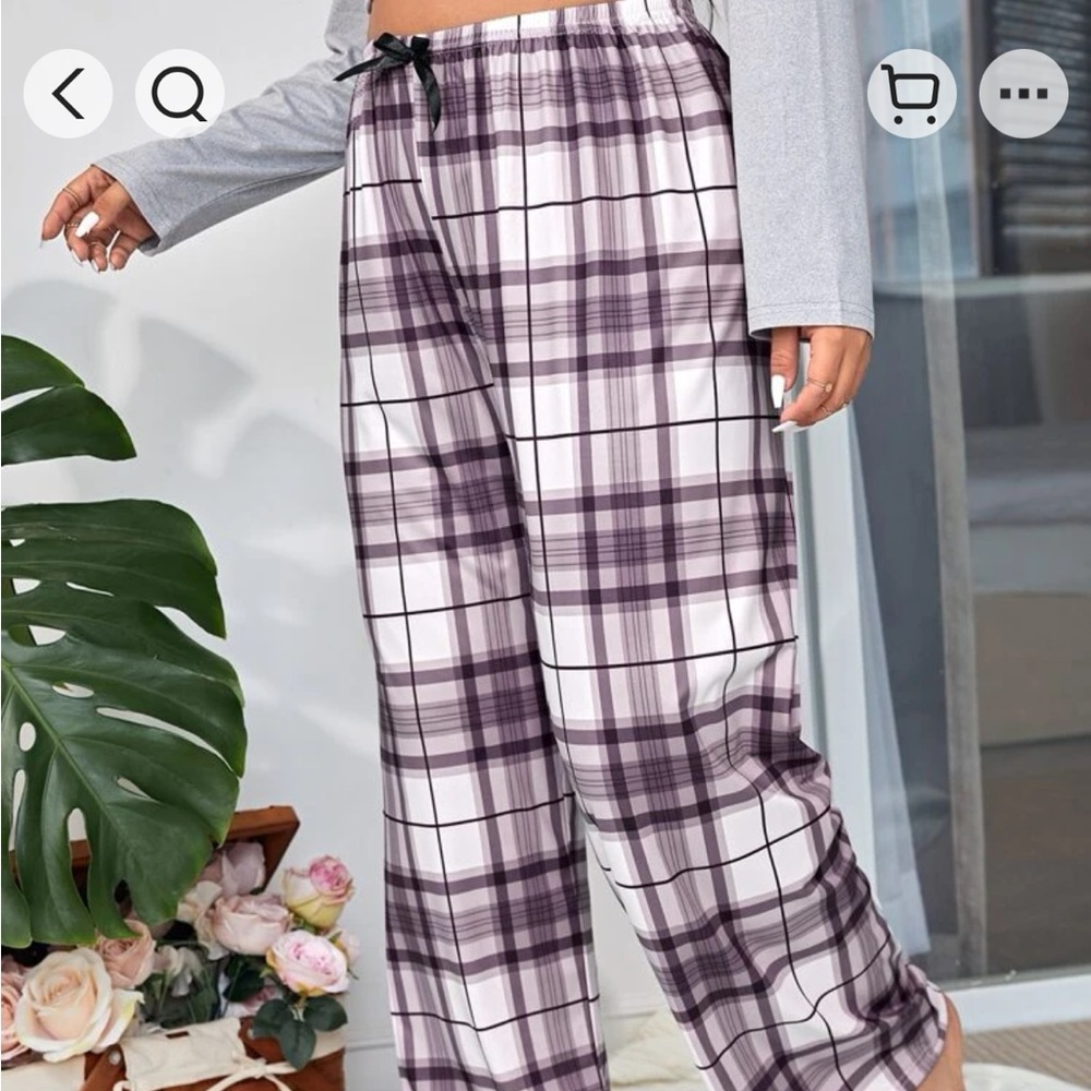 NWT pj or lounge plaid pajama bottoms size 3xl so cote and comfortable
